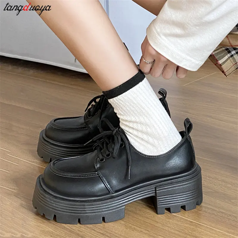 Женские кроссовки летние оксфорды на платформе из искусственной кожи лоферы