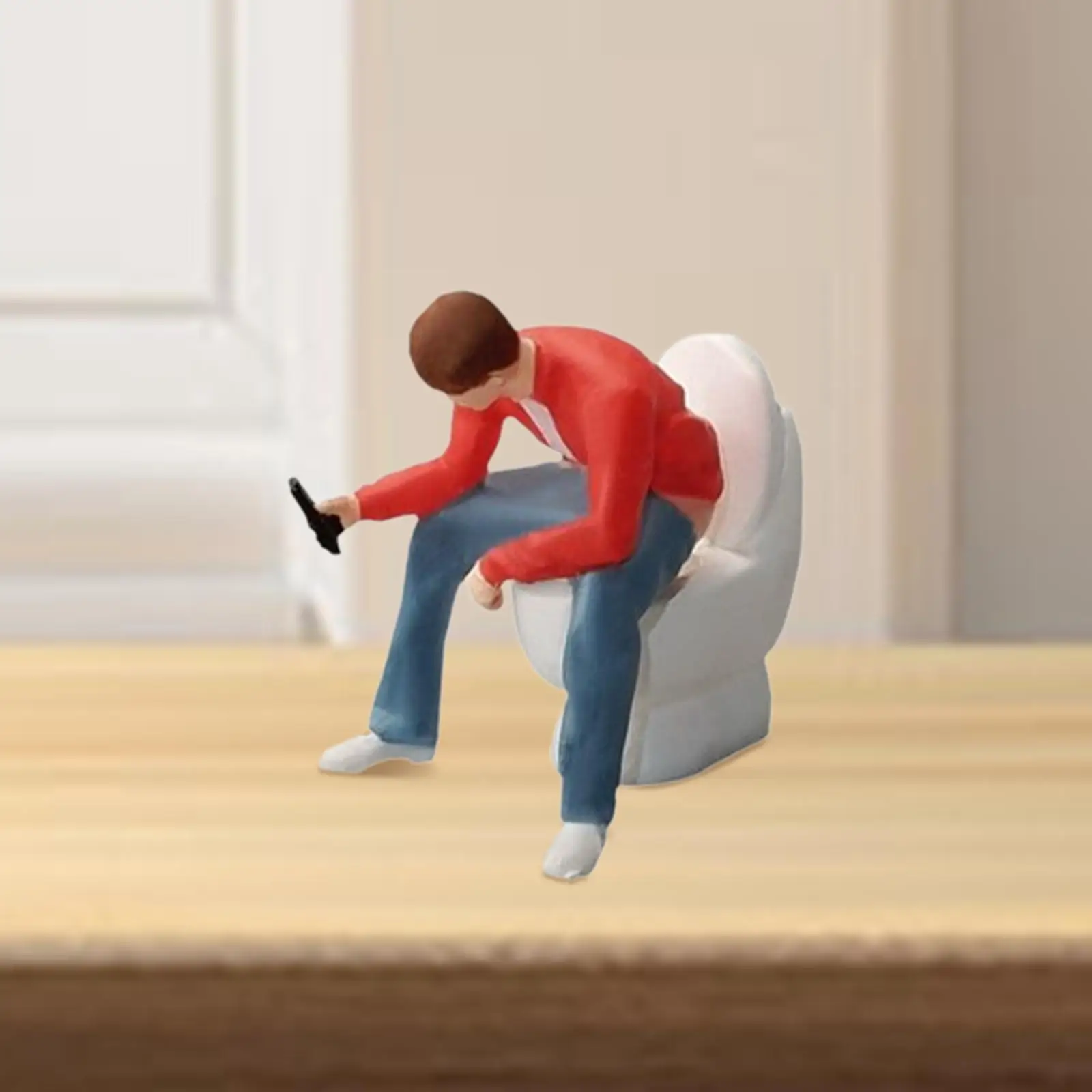 1/64 масштаб мини-туалет игровой телефон набор для ванной комнаты макета проектов