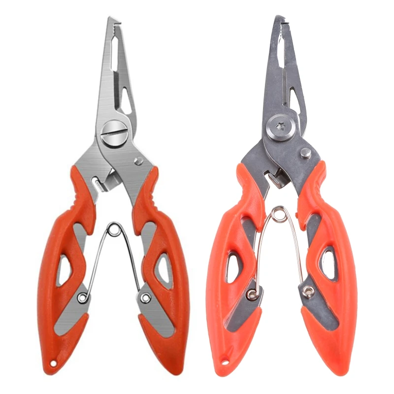 

Long Nose Fishing Pliers with Non-Slip Handle Stainless Steel Jaws Cutters Crimper Tool Split Ring Opener Fishing Tool