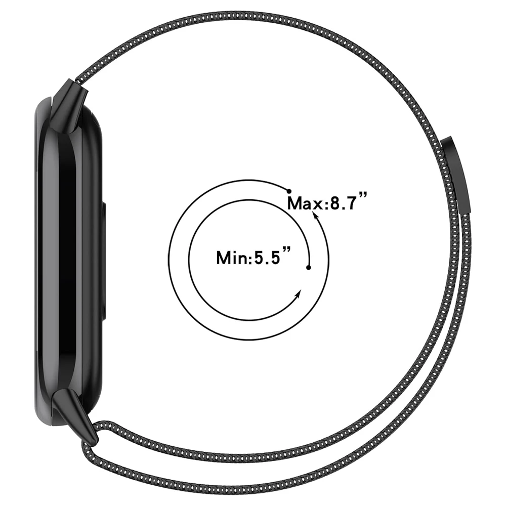 Браслет из нержавеющей стали для mi band 8 9, аксессуары для miband 8, mi band 9, Магнитная Петля, ремешок для браслета Xiaomi mi band 9 (art.: 3920c8ab86cda) - 3920c8ab86cda