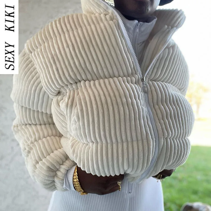 Women's 2022 autumn and winter fashion stand-up collar cotton clothes ins tide thick coat warm bread clothes