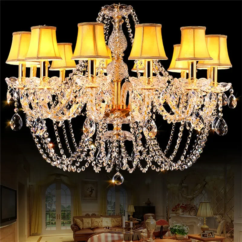 SOFEINA European Luxury Crystal Pendent Lamp Living Room Restaurant Bedroom Villa Hotel Clothing Store Beauty Salon Chandelier