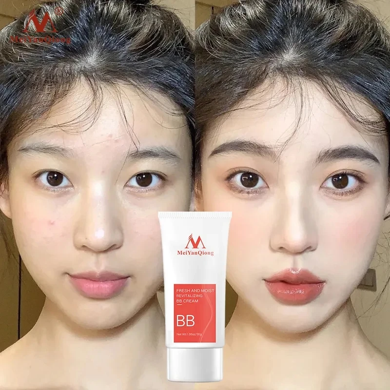 

MeiYanQiong FRESH AND Moist Revitalizing BB Cream Waterproof Makeup Foundation Concealer Facial Whitening Cream Makeup Cosmetics