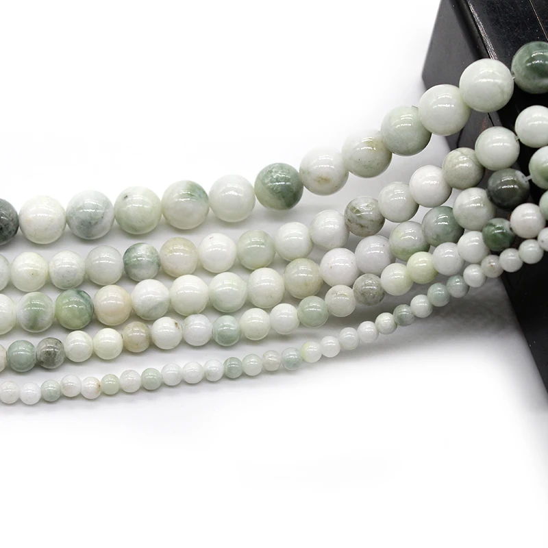 Бусины из натурального камня голубые белые персидские нефритовые хрустальные