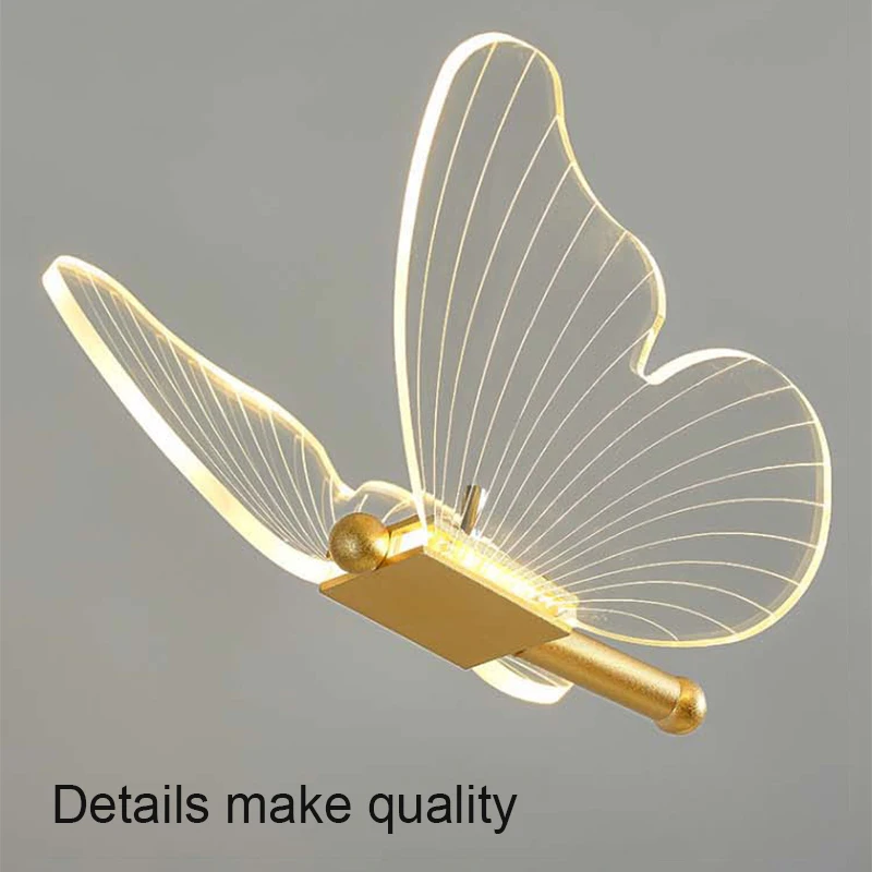 Nordic LED Table Lamps Indoor Lighting Switch Button Home Decoration Bedroom Bedside Living Room Restaurant Butterfly Desk Lamp 6
