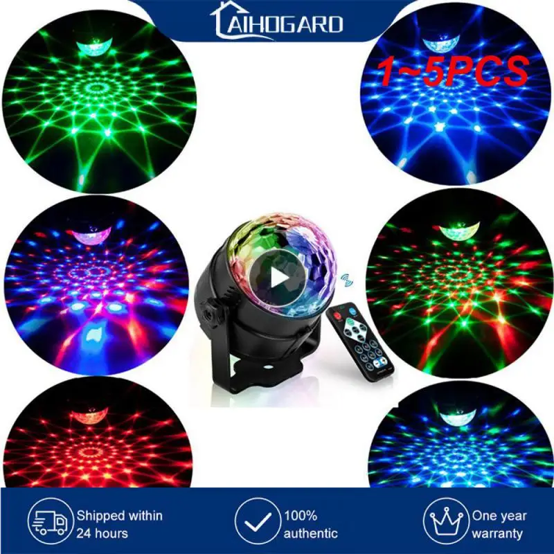 

1~5PCS Colors Strobe Light Sound Activated Stage with Remote Control Disco Ball Lamps for Home Room Parties Kids Birthday