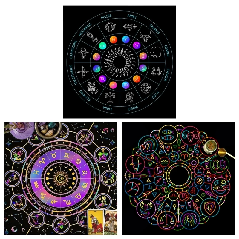 

Карты Таро с фазами луны, скатерть, алтарь, ткань, астрология, гадания, гобелен, Прямая поставка