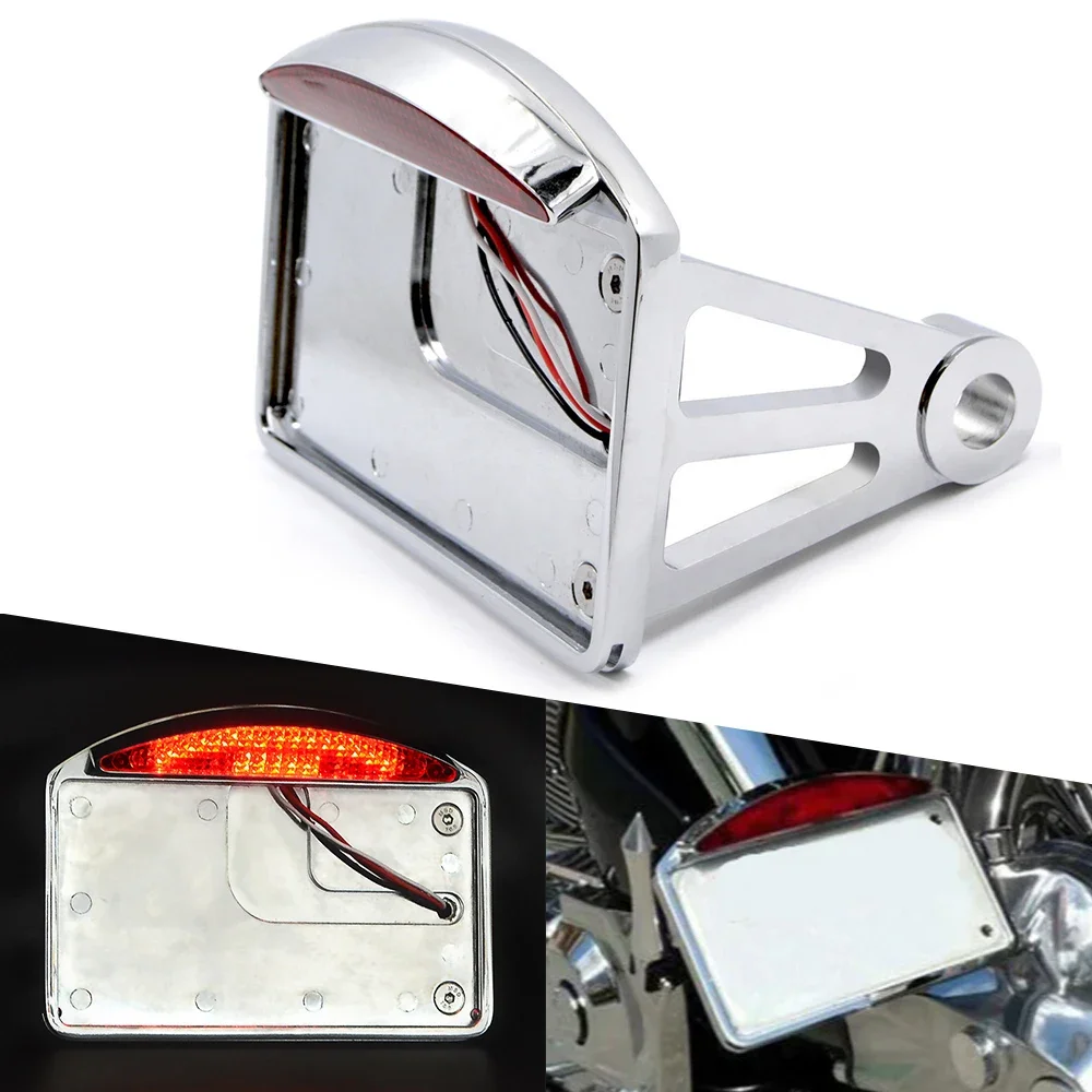 Номерный знак мотоцикла светодиодный задний стоп-сигнал боковой держатель