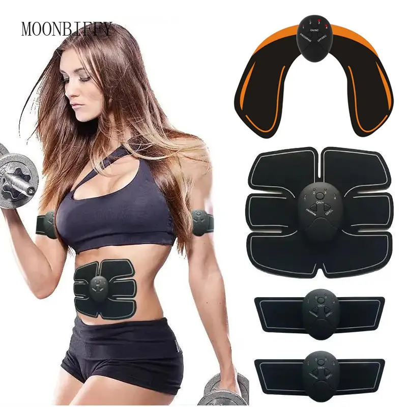 

EMS Hip Muscle Stimulator Fitness Lifting Buttock Abdominal Arms Legs Trainer Weight Loss Body Slimming Massage With Gel Pads