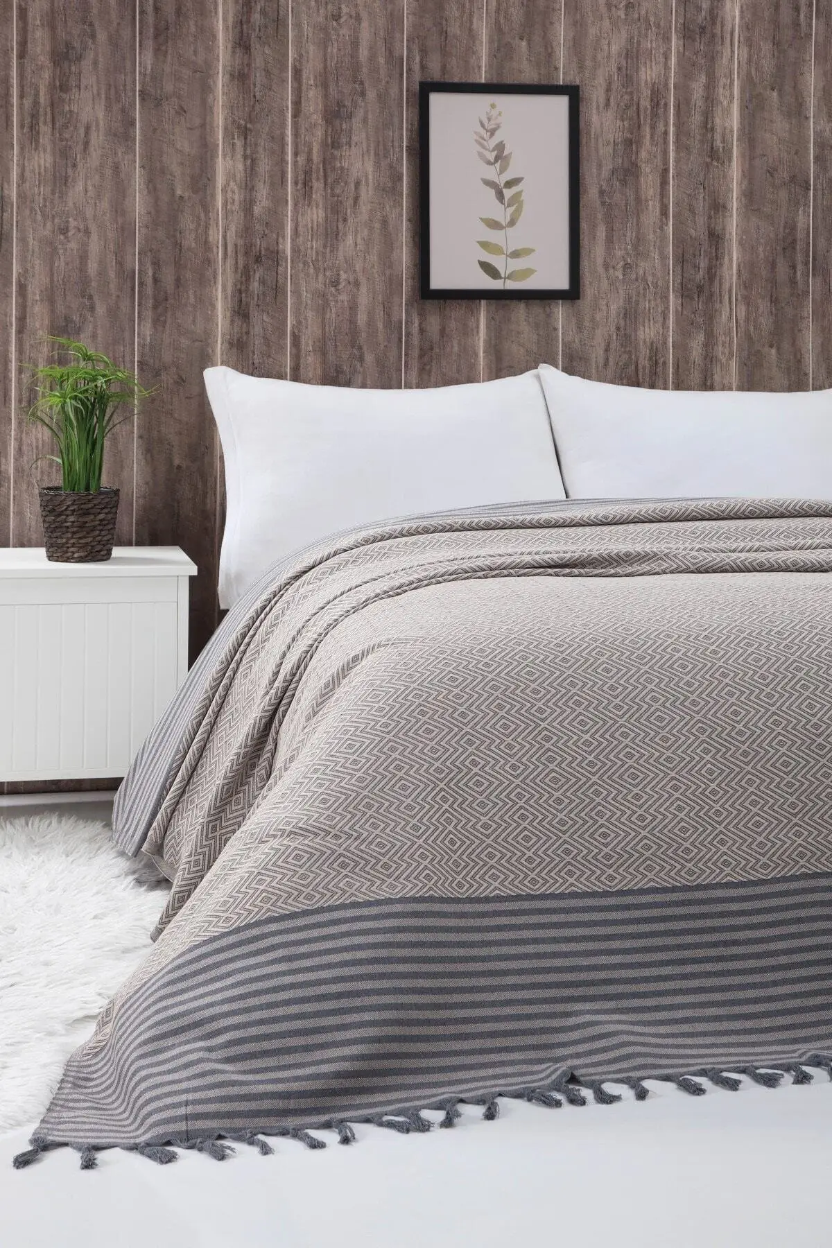 

Инерт | Двухслойная бежевая Щука из органического хлопка 200x250 см (для пикника, пляжа, кровати, покрывало для дивана) белого цвета без хлопковых простыней