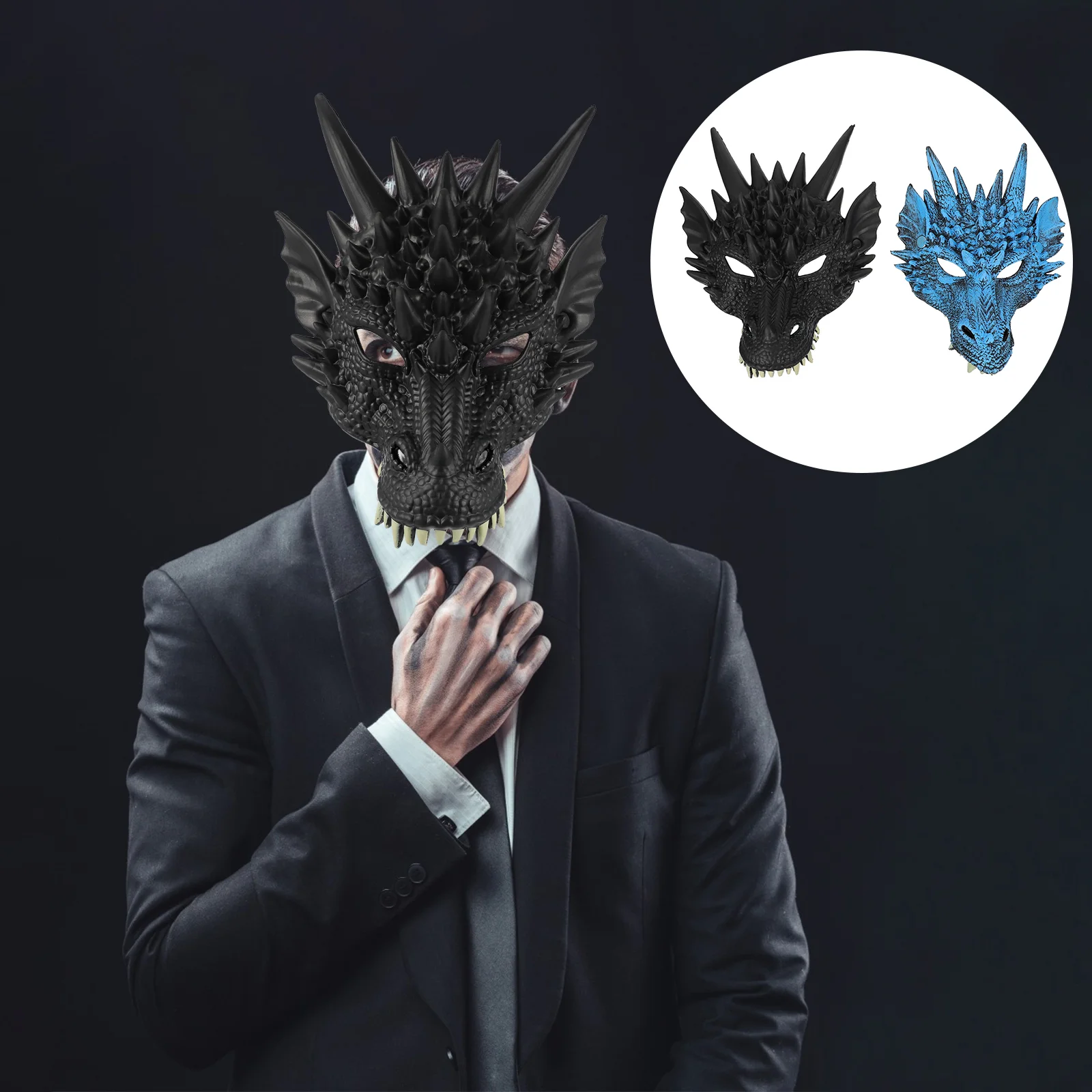 

3D мультяшный костюм для лица дракон, косплей, полустрашный маскетерабид, динозавр, Размер 00 см 00X22