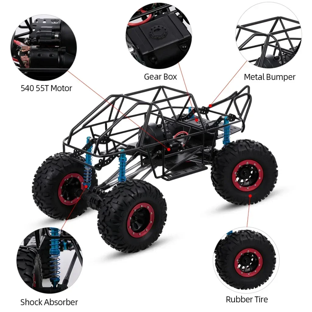 313mm RC Car Frame Wheelbase Chassis With Tries for 1/10 AXIAL SCX10 II 90046 90047 Crawler Climbing DIY