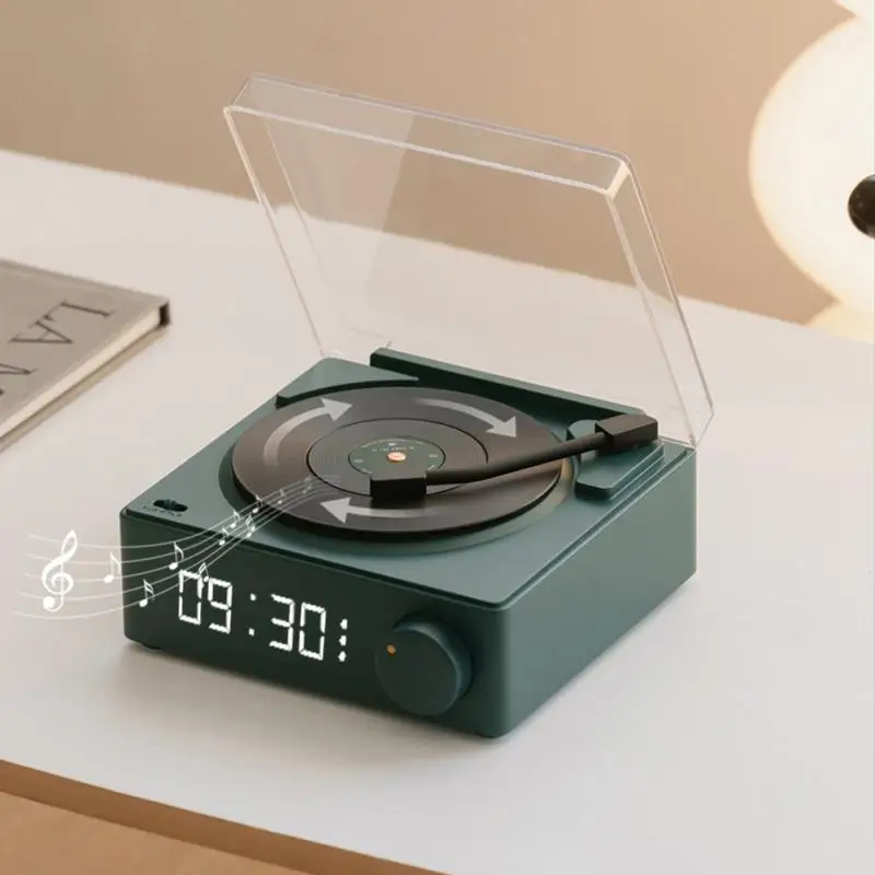 

X11 INS Wind Record Player Speaker Time Machine Audio Retro With Turntable Alarm Clock HD Sound Quality