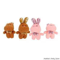 1pc 12cm bunny plush toy simulation bear doll teddy bear plush toy children gift3pcs diy 7cm soft rabbit plush doll key chains