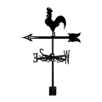 rooster weather vane retro cockerel weathervane silhouette decorative wind direction indicator for outdoor yard farm