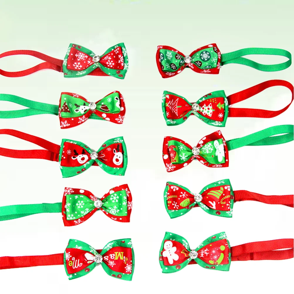 

Dog Bows Hair Dogs Pet Collar Withclips Small Accessories Bow Necktie Large Tie Christmas Ties Buckle Bandsrubber Collars Santa