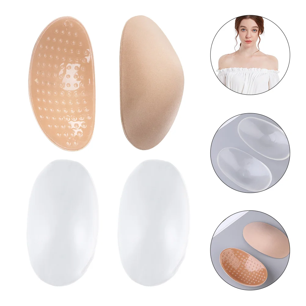 

Shoulder Pads Pad Enhancer Adhesive Height Sponge Antipush Silicone Womencushion Clothes Narrowmat Support Football Increase