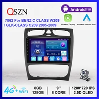 car radio multimedia player for benz c class w209glk class c209 2005 2009 android 11 8128g hd carplay auto intelligent system