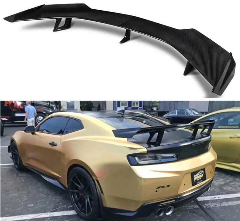 

Hot REAL CARBON FIBER REAR TAIL WING TRUNK LIP SPOILER FOR Chevrolet Camaro 2016 2017 2018 2019