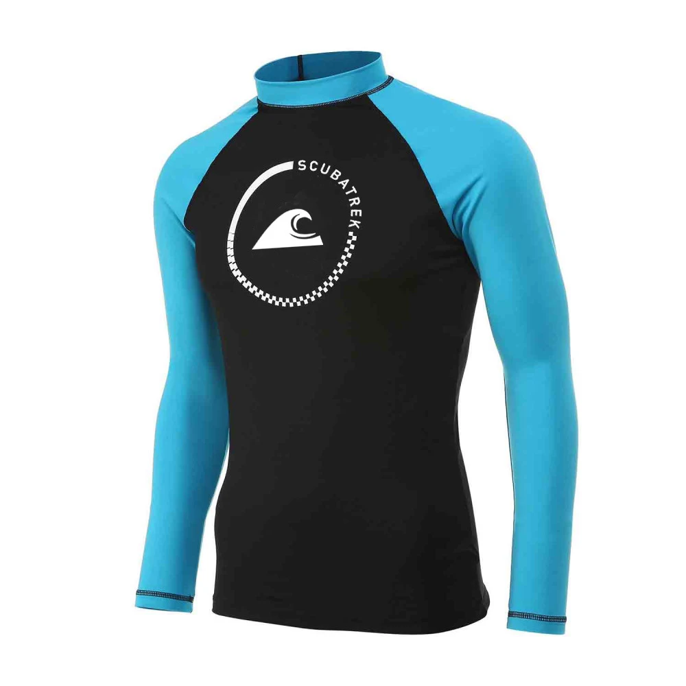 Men's Split Long Sleeve Beach Sunscreen Quick Dry Surf T Shirt Shirt Rash Resistant Water Sports Swimming Diving Surf Top 2022