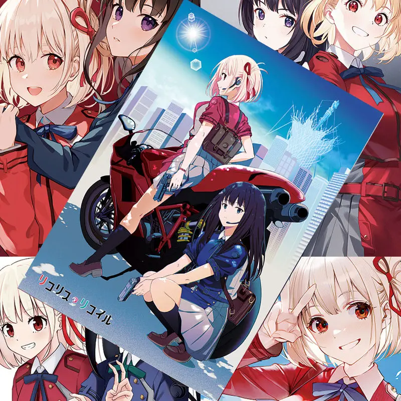Аниме Lycoris отдача постер HD наклейка милые Канцтовары Детские наклейки nishikier Chisato
