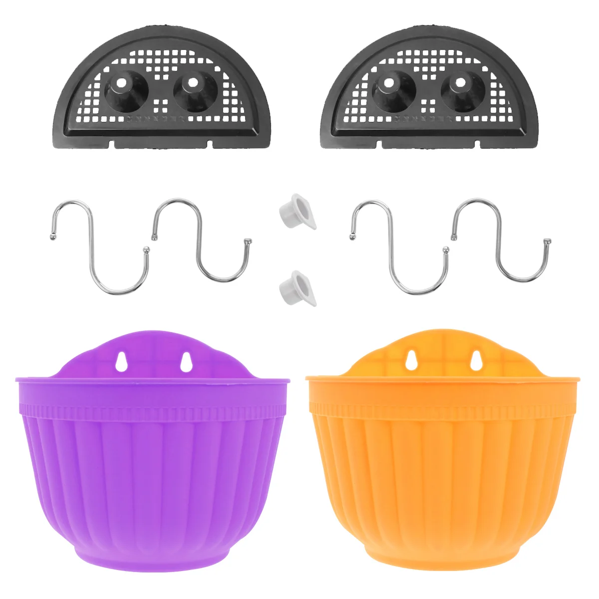 

2 Pcs Planter Pots Indoor Plants Wall Planter Garden Hanging Pots Fence Flower Pots Hanging Flower Pots Outdoor Storage Basket