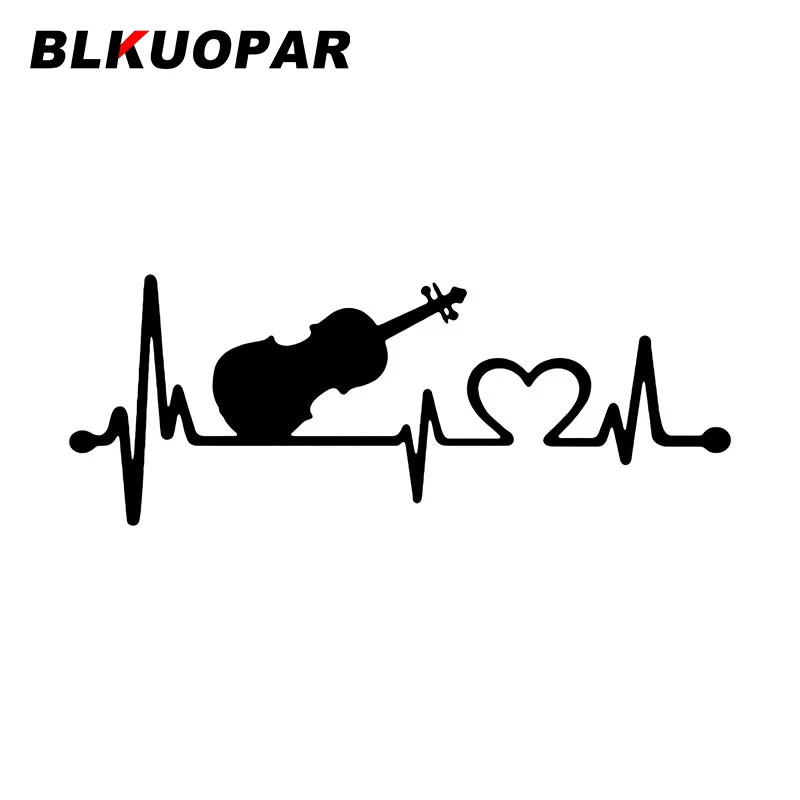

BLKUOPAR скрипка Heartbeat Lifeline автомобильные наклейки музыка виниловые наклейки уникальная индивидуальная графика водостойкие аксессуары для ноутбука-фургона
