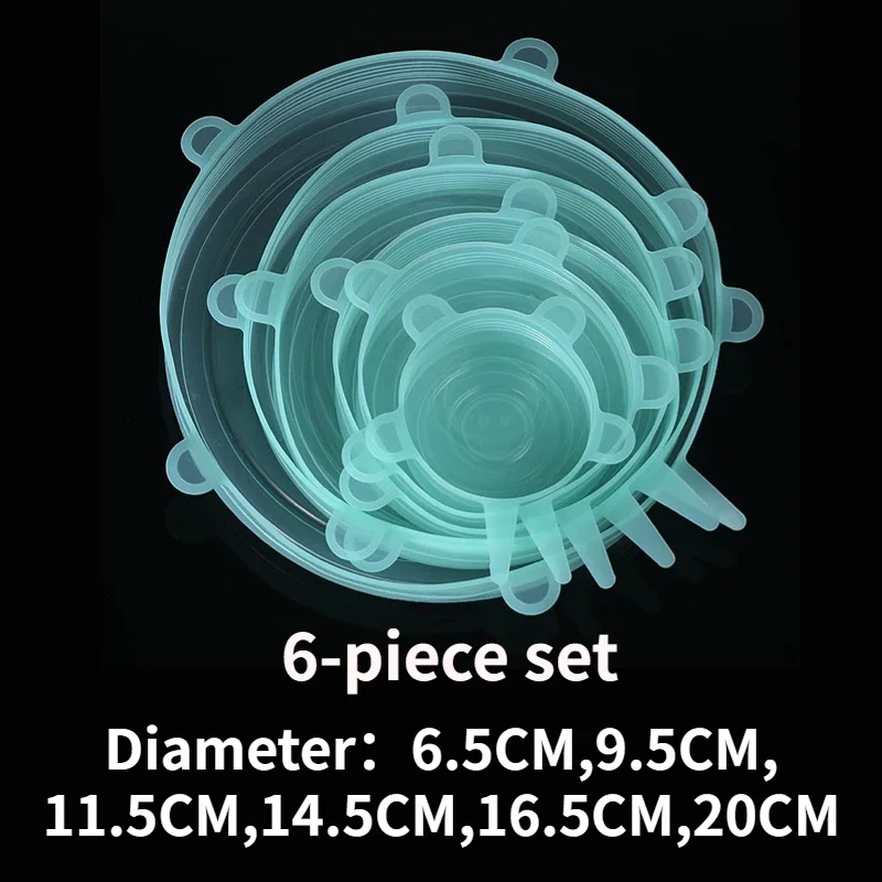 6 шт., силиконовые крышки для контейнеров