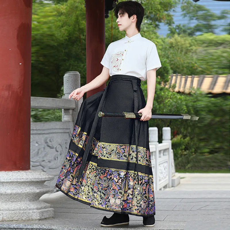 Плетеная Золотая юбка с рисунком дракона YOUDEYISI большого размера Hanfu новый