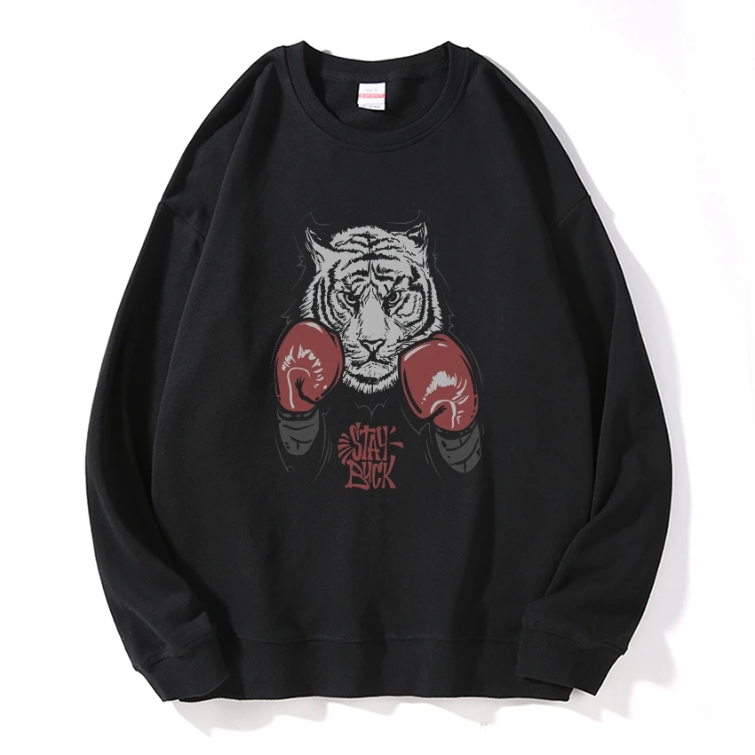 

COOLMIND 100% Cotton unisex Sweatshirts casual cool tiger print men Sweatshirts drop sholder men hooded sweatshirts