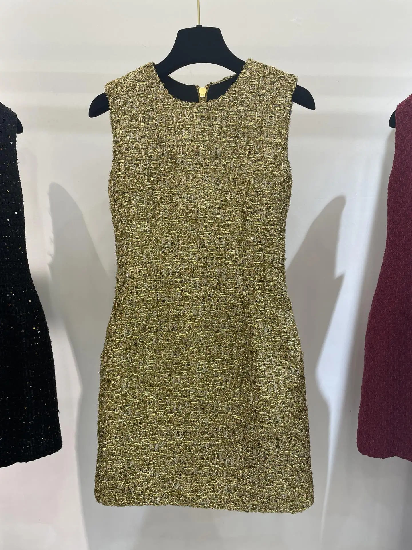 

Female Clothing Woman Clothes Women's Dress Evening Party Elegant Dresses Prom Dresses Autumn 2022 Tweed Sequins Casual Dress