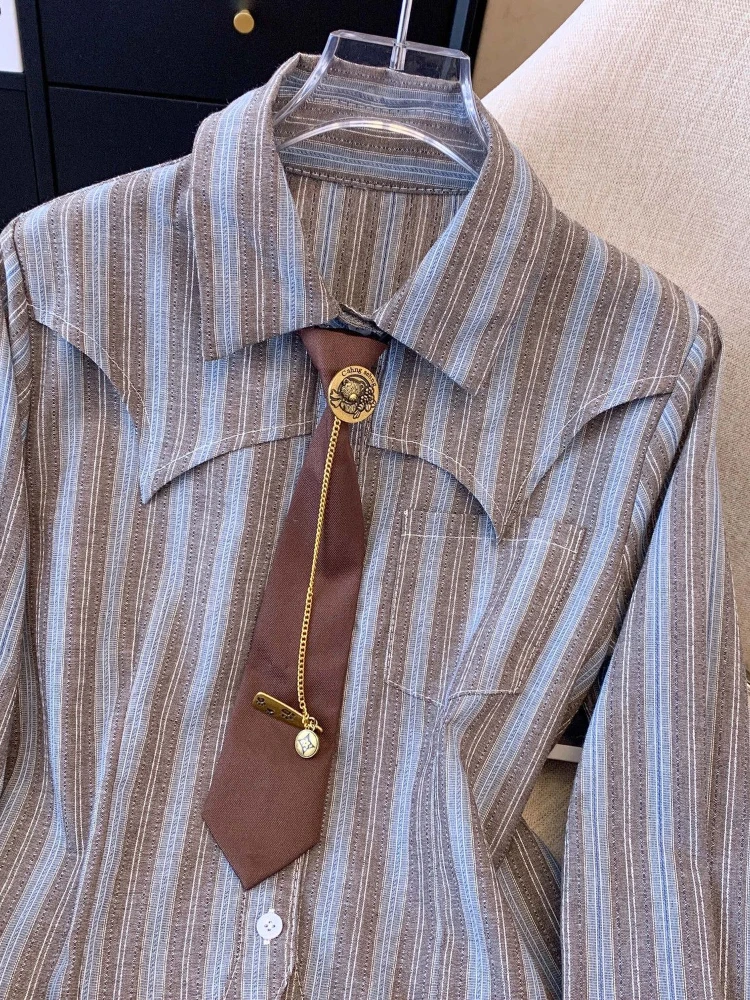 Блузка женская демисезонная Асимметричная в полоску укороченный топ стиле