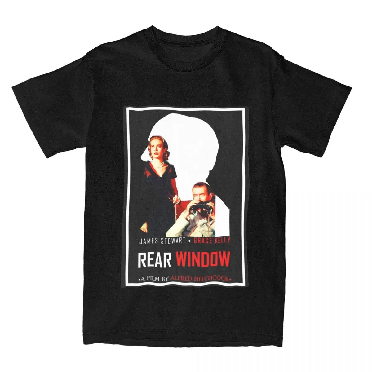 

Rear Window Alternative Film Poster Merch Shirt for Men Women Leisure 100% Cotton Graphic Print Tops