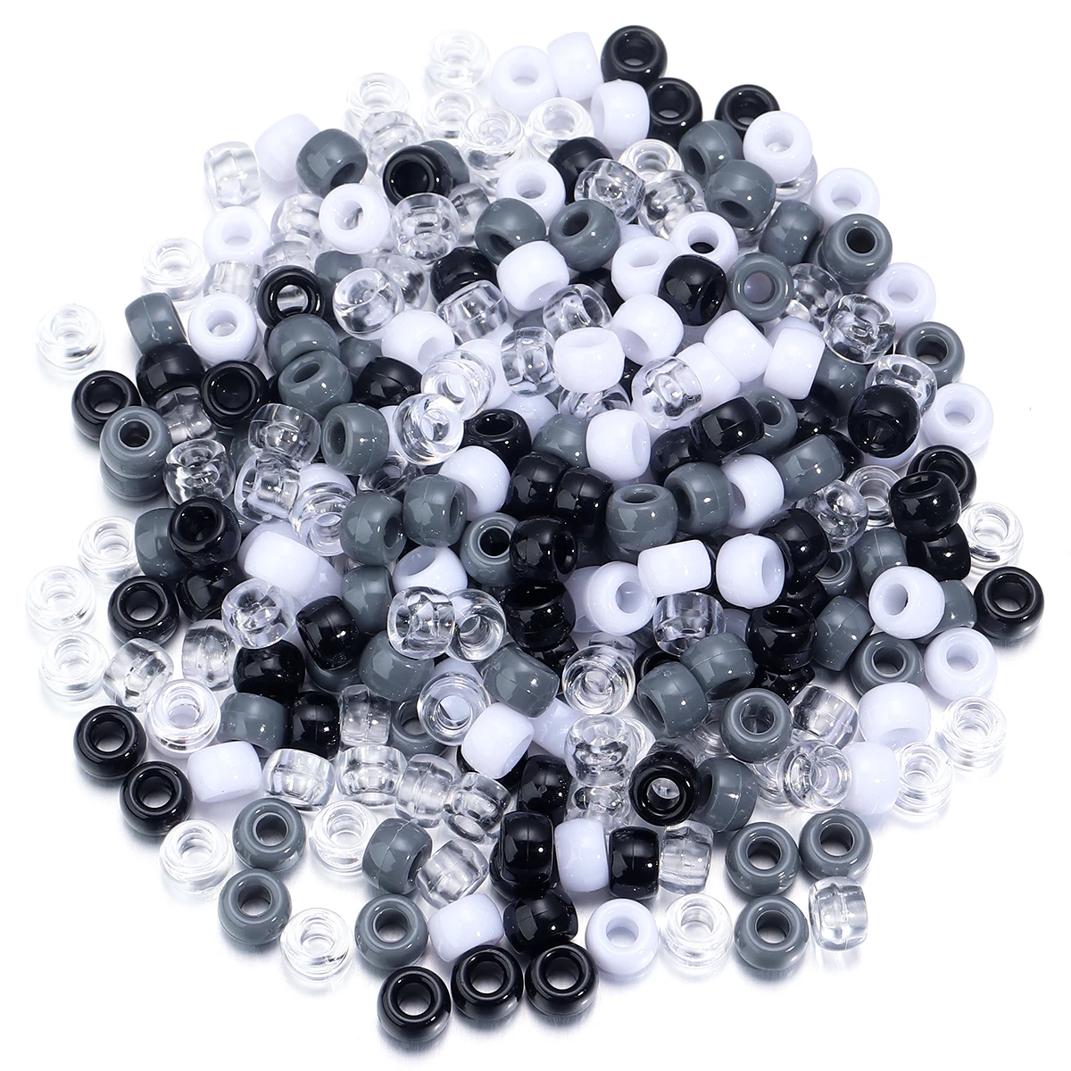 200 шт. 6X9 мм круглые акриловые бусины для дредов с большим отверстием волос