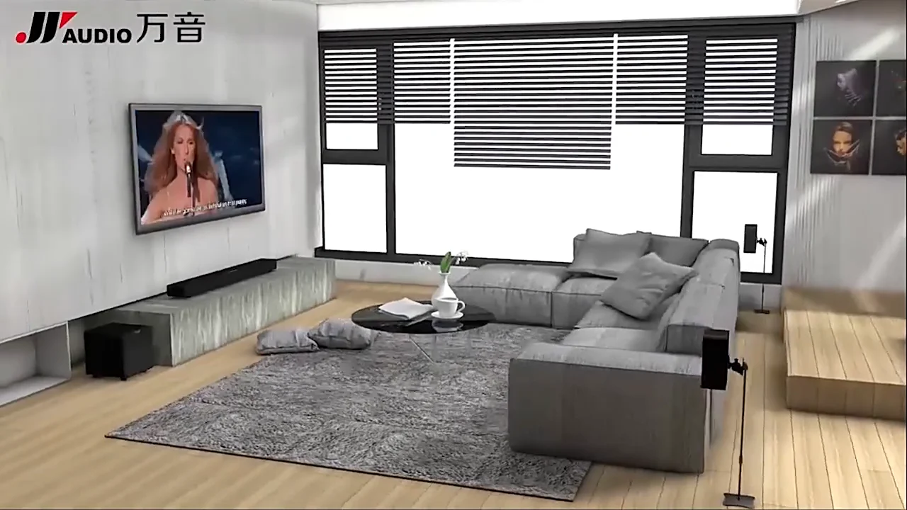 

7.1 HD Wireless Home Theater Surround Sound System for TV with Big Wired Subwoofer and 2 Pairs of Speakers