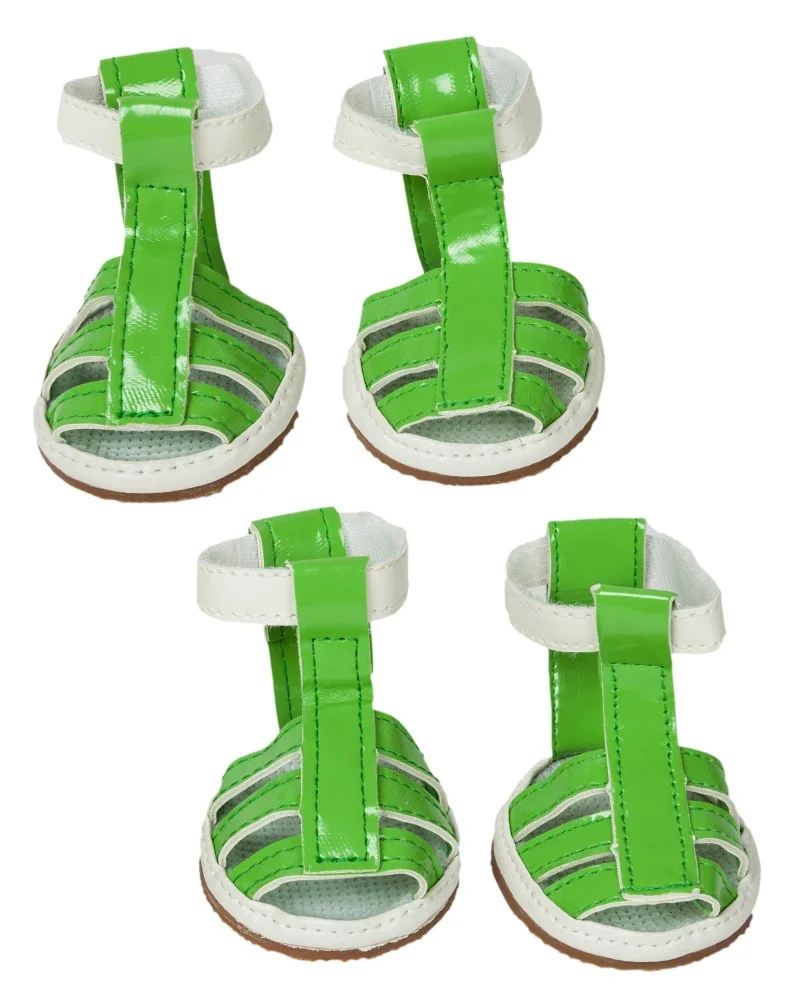 

Collar Harness Buckle-Supportive Pvc Waterproof Pet Sandals Shoes - Set Of 4