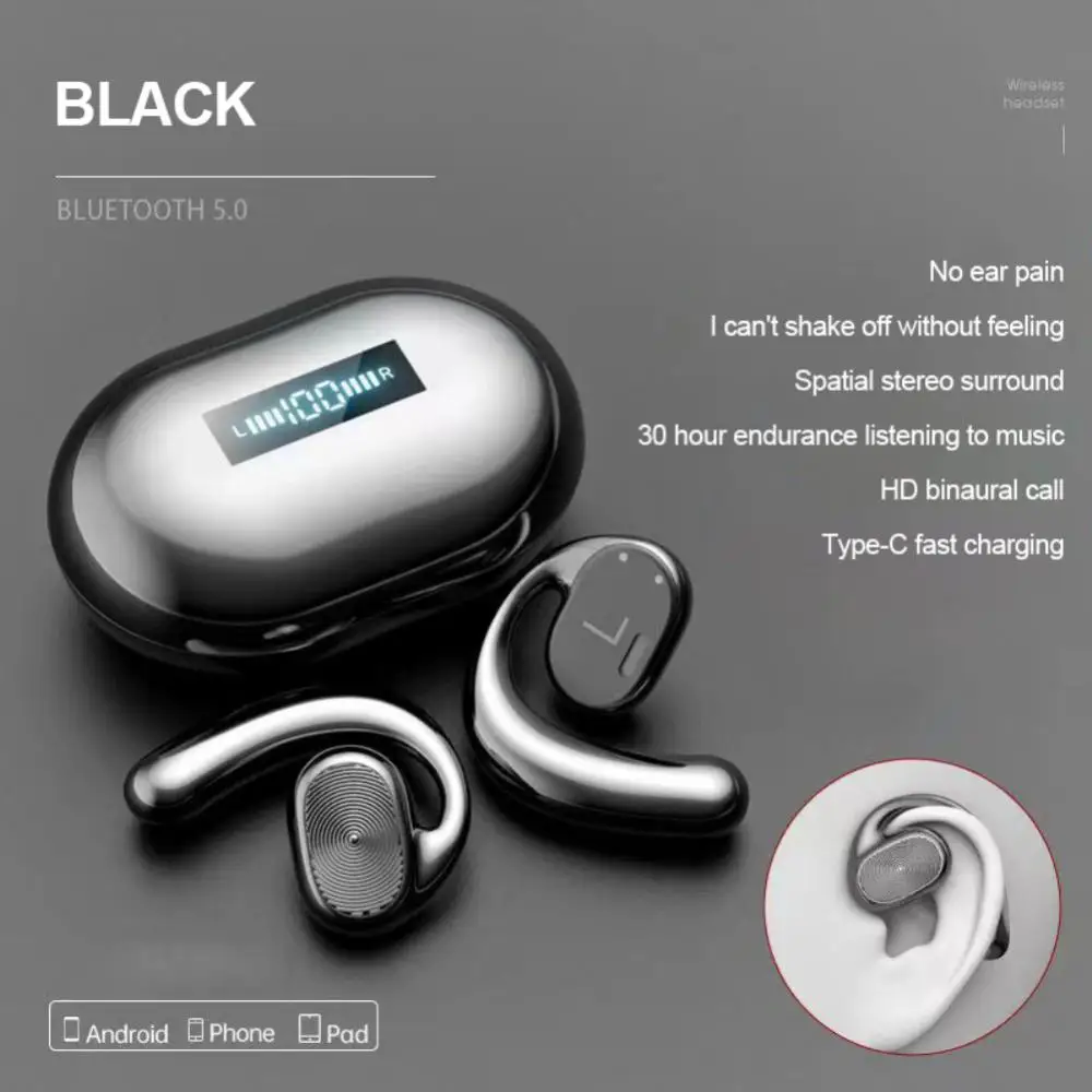 

9d Stereo Sports Earbuds Non In Ear Noise Reduction Bluetooth Headphone Tws Wireless Headset Music Earphone Dual Channel