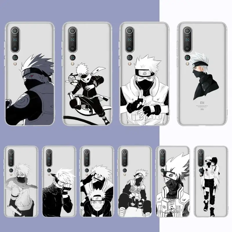 

BANDAI Anime Naruto Blue Hatake Kakashi Phone Case for Samsung S20 S10 lite S21 plus for Redmi Note8 9pro for Huawei P20 Case