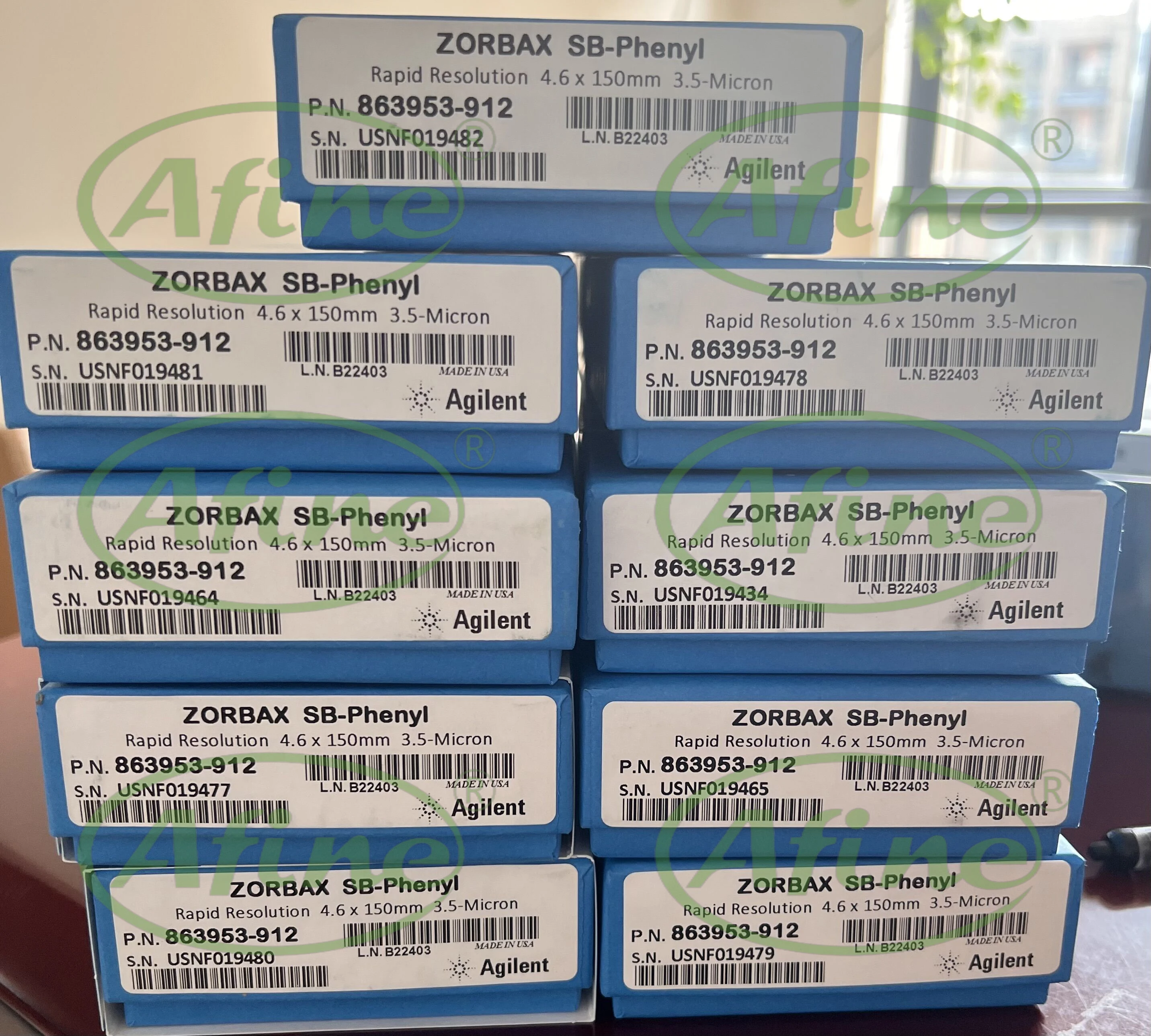 AFINE Agilent 863953 -912 Колонка ZORBAX RR StableBond Phenyl 4 6 x 150 мм 3 5 мкм