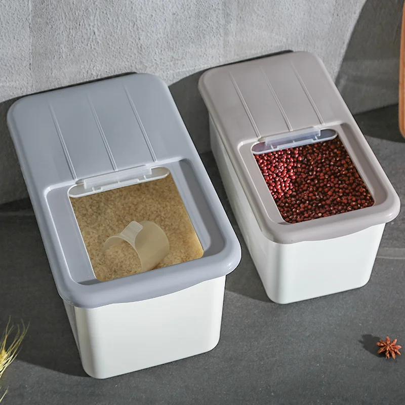 

rice Household storage barrels, rice boxes, kitchen supplies, insect-proof and moisture-proof rice jars, flour storage boxes