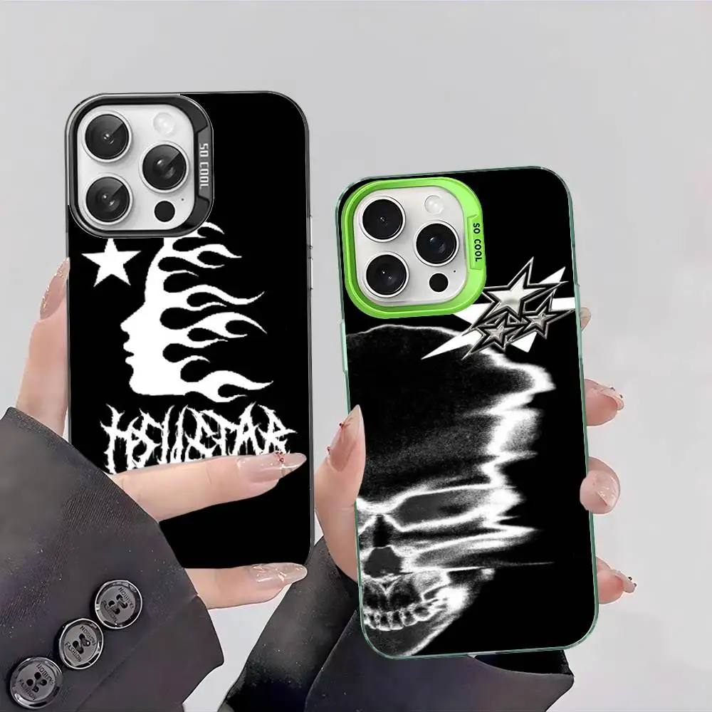 Фото Модный чехол H-HellstarS с логотипом для iPhone 17 16 15 14 13 12 11 Pro Max Plus, цвет серебристый №5
