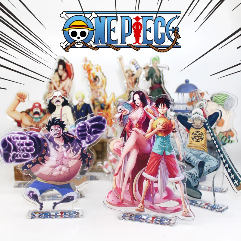 

Anime One Piece Luffy Prop Accessories Monkey D. Luffy Ronoa Zoro Sanji Boa Hancock Sabo Ace Acrylic Desk Stand Figure Model Toy