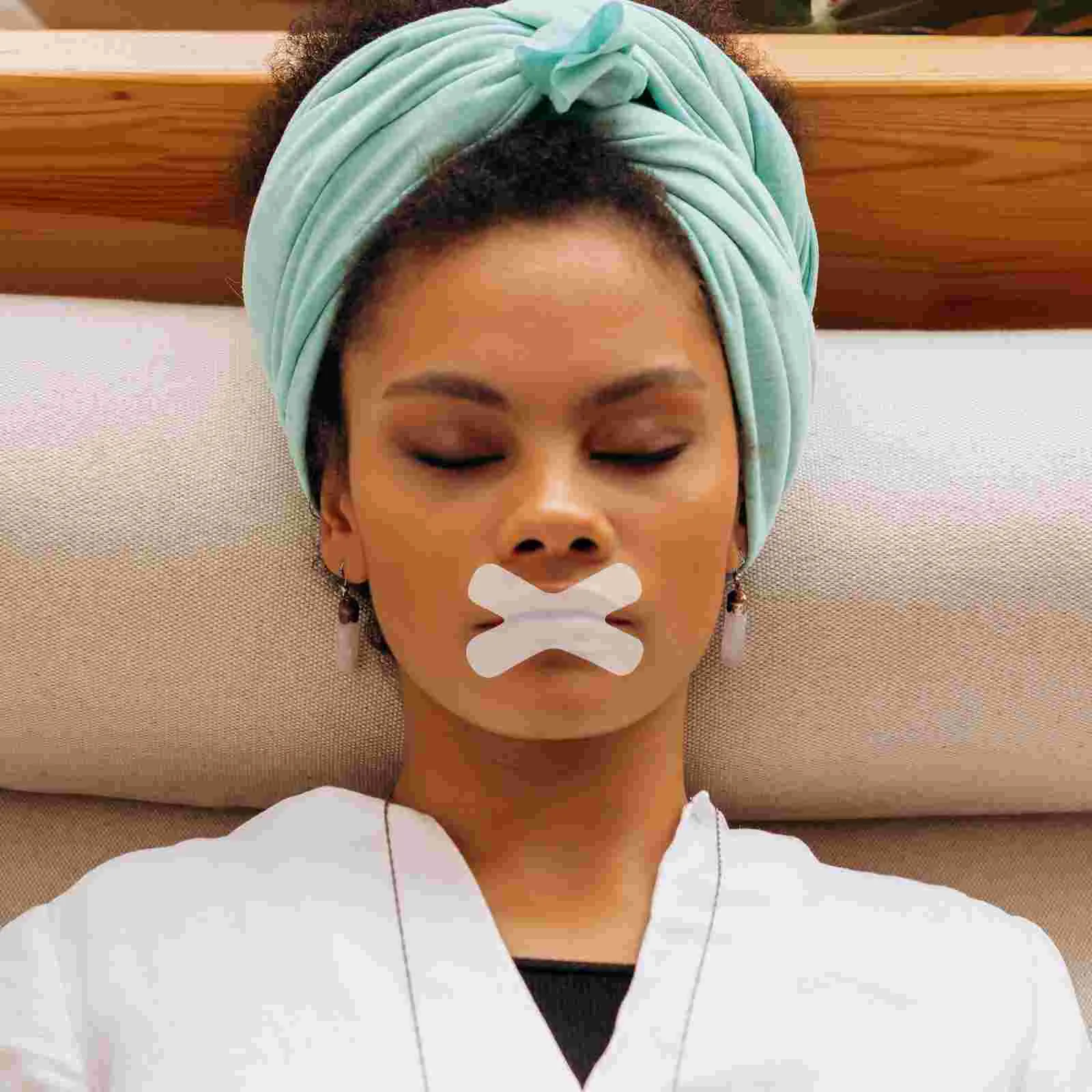

100 Sheets Mouth Tape Sleeping Nose Breathing Tape X-shaped Sticker Tape