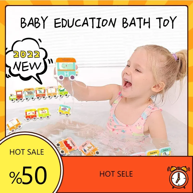 

Baby Bath Toys Cartoon Animal Car Train Baby Toys Kids Bathroom Bathtub DIY Sticker Soft EVA Paste Children Early Education Toys