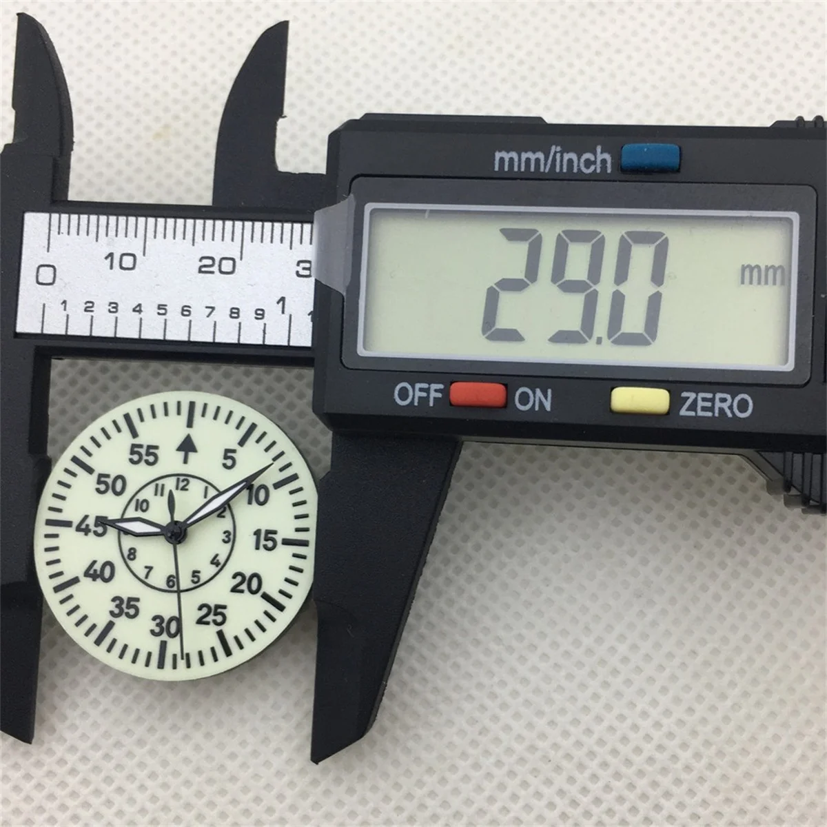 BLIGER 29 мм C3 Зеленый светящийся черный пилотный циферблат NH35 NH36 NH38 NH34 ETA2824 2836 PT5000 Miyota