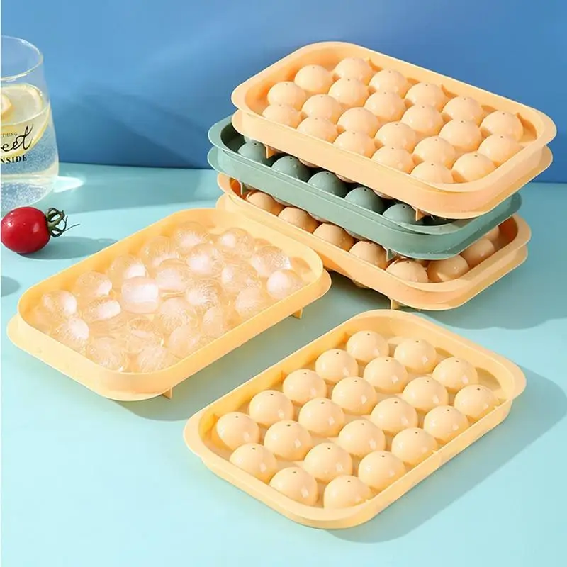 

Ice Ball Mold Hockey Frozen Mini Ball Maker Mold Round Ice Cube Mold With Lid Ice Tray Box Whiskey Cocktail Kitchen Tools