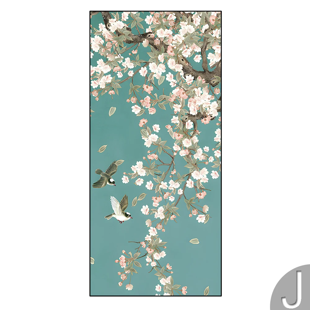 

Китайский простой чернильный художественный холст, постер с цветами и птицами, настенная живопись, принты, фотографии, спальня, коридор, гостиная, украшение, фреска