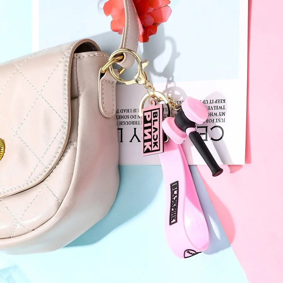 

Kpop BLACK and PINK Twice GOT7 Lisa Light stick Keychain Light stick Key chain Stereo Keychain for bag pendant