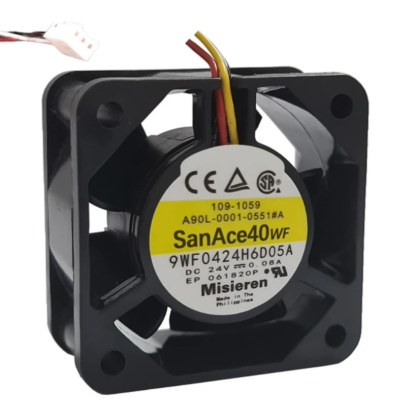 Оригинал для SanAce60WF DENKI 9WF0424H6D05A 24 В 0.08A 4020 Стандартный вентилятор