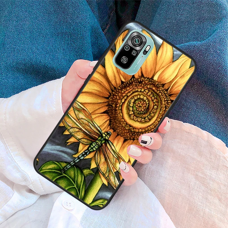 Чехол Luxury Dragonfly для Xiaomi Redmi Note 8 9 10 11 Pro 8T 9S 10S 9C 9A 9T с мягким покрытием.